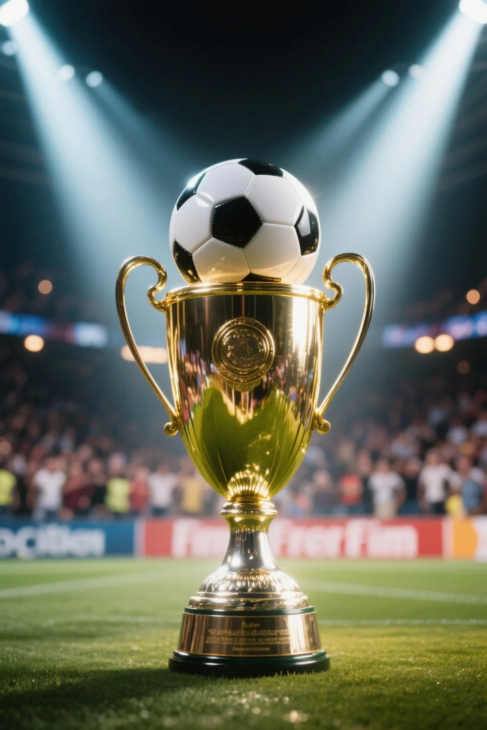 闪耀的联赛冠军奖杯